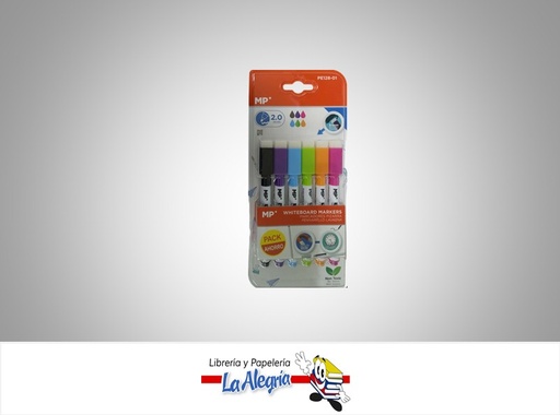 [8435464205418] MARCADOR PIZARRA CON BORRADOR PE128-01 2.0MM 6 COLORES MARCA MP