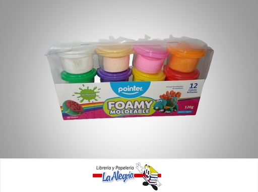 [7453038486286] FOAMI MOLDEABLE SLC12C120G 120 G 12 COLORES MARCA POINTER