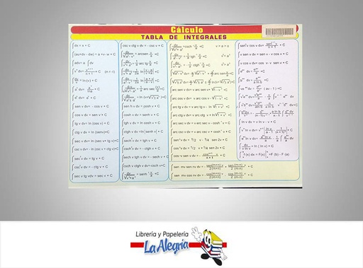 [8578899124555] TABLA DE INTEGRALES-DERIVADAS-DIFERENCIA    