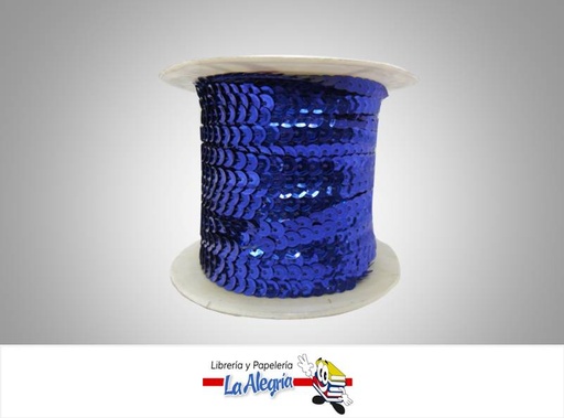 [858585013] LENTEJUELA BRILLANT 06MM AZUL REY XMETRO MARCA S/M   