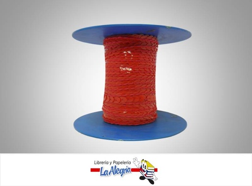 [858585053] LENTEJUELA MATE 06MM ROJO CORAL XMETRO MARCA S/M   