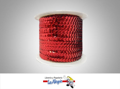 [858585059] LENTEJUELA BRILLANT 06MM ROJO NAVID XMET MARCA S/M   