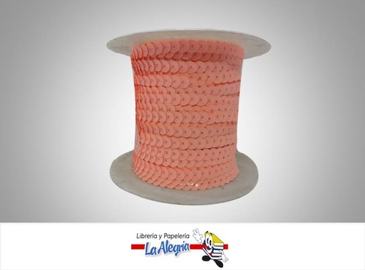 [858585063] LENTEJUELA MATE 06MM SALMON XMETRO MARCA S/M   