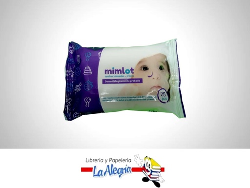 [8697420536251] TOALLA HUMEDA BEBE CREMA PAQ 25PZ MARCA MIMLOT   