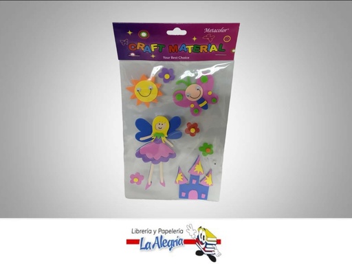 [8770868850179] CALCOMANIAS FOAMI SURTIDAS 7 PIEZAS MARCA METACOLOR   