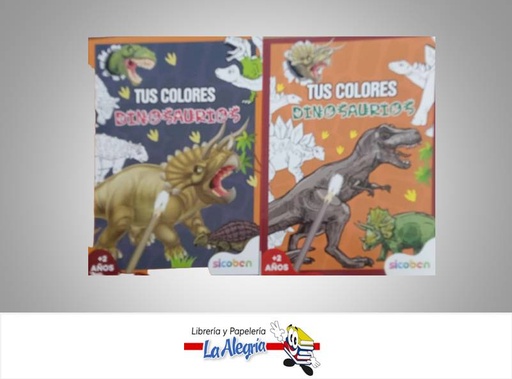 [8944513362168] COLECCION TUS COLORES DINOSAURIO 2 TITULOS TEMATICA INFANTIL EDITORIAL SICOBEN