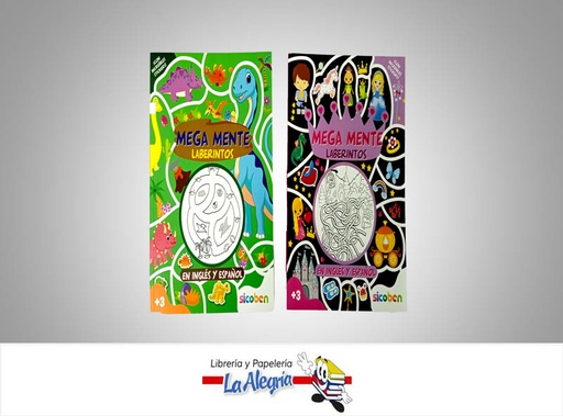 [8944513362199] COLECCION MEGA MENTE EN INGLES Y ESPAÑOL SOPA LETRAS TEMATICA INFANTILES MARCA SICOBEN