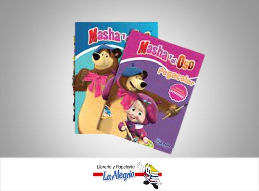 [8944513368702] MASHA Y EL OSO PEGACOLOR 2 LIBROS  TEMATICA APRENDIZAJE AUTOR SICOBEN EDITORIAL SICOBEN