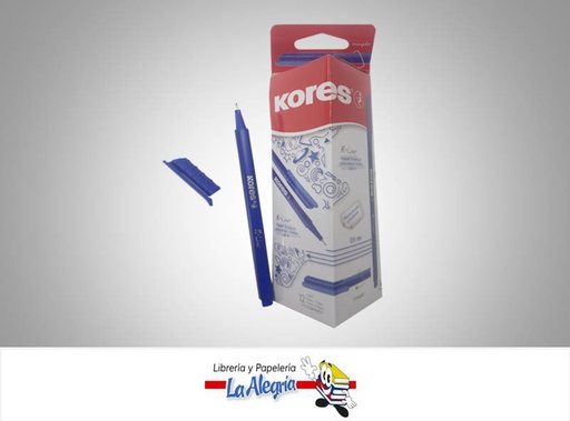 [9023800281012] MARCADOR PERMANENTE ULTRA FINO K LINER AZUL UND MARCA KORES