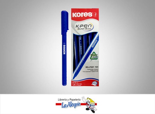 [9023800380111] BOLIGRAFO CON TAPA OPACO K0 FINO AZUL UND MARCA KORES