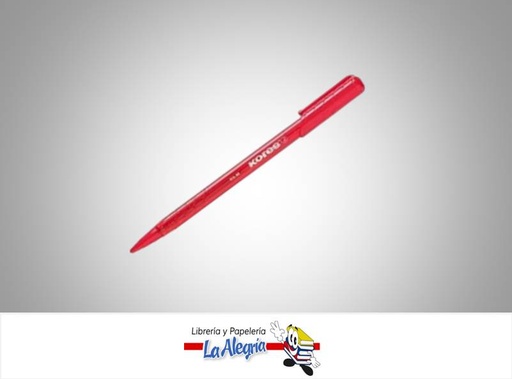 [9023800380319] BOLIGRAFO CON TAPA OPACO K0 FINO ROJO UND MARCA KORES