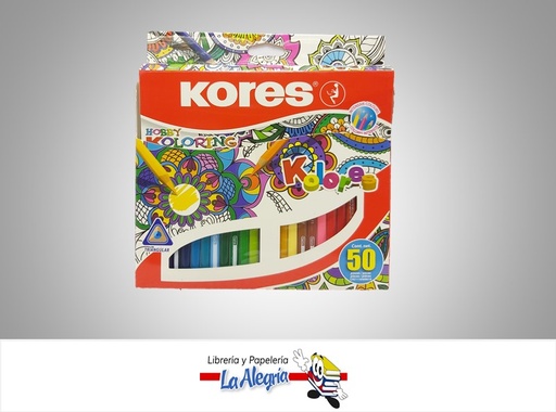 [9023800933508] LAPICES DE COLORES 50 COLORES MANDALAS MARCA KORES