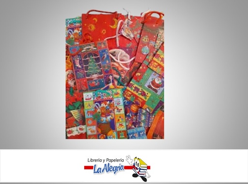 [91106190092D] BOLSA DE REGALO 17X23 DE NAVIDAD MARCA S/M