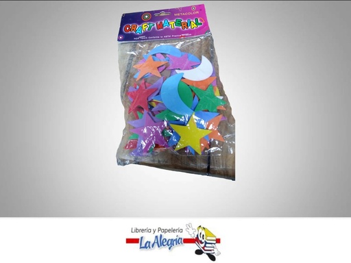 [9420013206090] FIGURA DE FOAMI LUNAS Y ESTRELLAS MARCA METACOLOR   