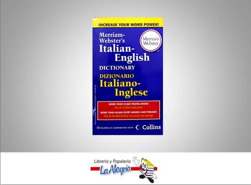 [9780877798583] DICCIONARIO ITALIAN-ENGLISH  TEMATICA DICCIONARIOS   EDITORIAL MERRIAM WEBSTER