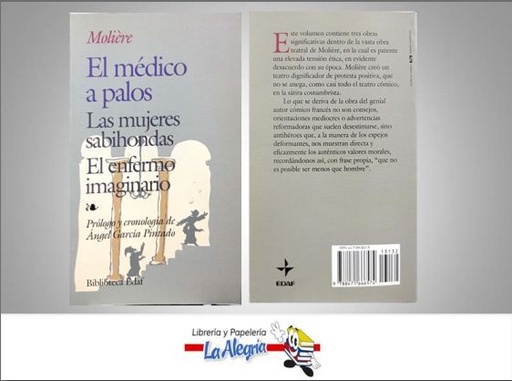 [9788471666574] EL MEDICO A PALOS  TEMATICA NOVELA CLASICA AUTOR MOLIERE EDITORIAL BIBIOTECA EDAF