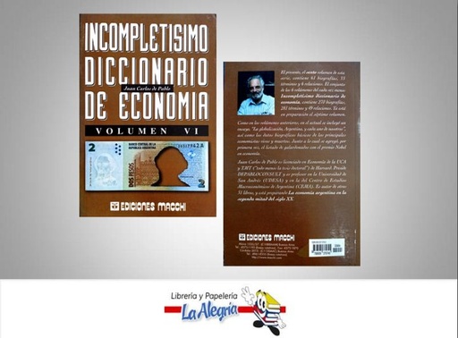 [9789505375745] INCOMPLETISIMO DICCIONARIO DE ECON. IV  TEMATICA DICCIONARIOS AUTOR DE PABLO JUAN CARLOS EDITORIAL EDICIONES MACCHI