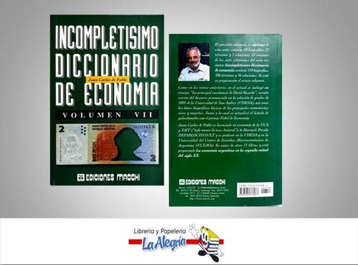 [9789505376087] INCOMPLETISIMO DICCIONARIO DE ECON. VII  TEMATICA DICCIONARIOS AUTOR DE PABLO, JUAN CARLOS EDITORIAL EDICIONES MACCHI