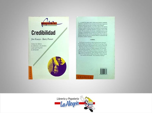 [9789506412371] CREDIBILIDAD  TEMATICA INVESTIGACION AUTOR JIM KOUZES Y BARRY P. EDITORIAL GRANICA