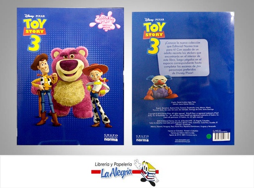 [9789584528674] TOY STORY 3 RECORTA Y PEGA TEMATICA INFANTILES EDITORIAL GRUPO EDITORIAL NORMA