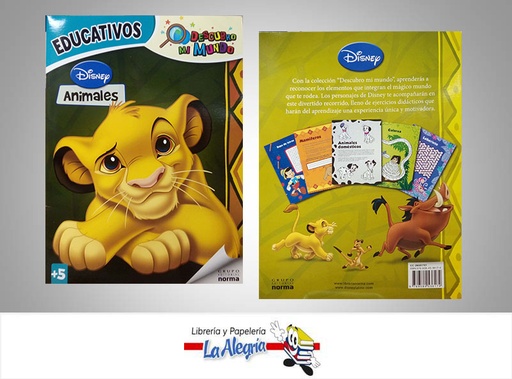 [9789584536174] DESCUBRE MI MUNDO ANIMALES EDUCATIVOS  TEMATICA INFANTIL   EDITORIAL EDITORIAL NORMA