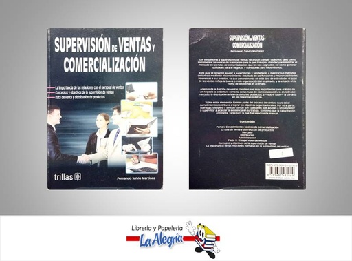 [9789682482069] SUPERVISION DE VENTAS Y COMERCIALIZACION  TEMATICA NEGOCIOS Y GERENCIA AUTOR SALVIO M. FERNANDO EDITORIAL TRILLAS