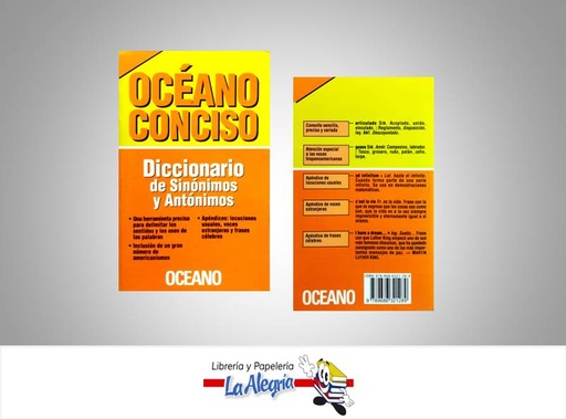 [9789686321289] DICCIONARIO DE SINONIMOS Y ANTONIMOS  TEMATICA DICCIONARIOS AUTOR OCEANO EDITORIAL OCEANO