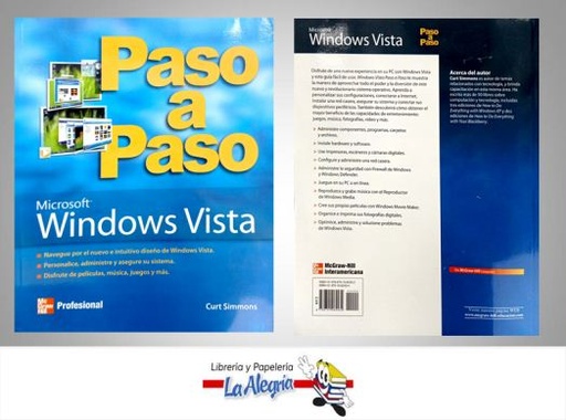[9789701062432] PASO A PASO WINDOWS VISTA MICROSOFT  TEMATICA COMPUTACION AUTOR SIMMONS, CURT EDITORIAL MC GRAW HILL