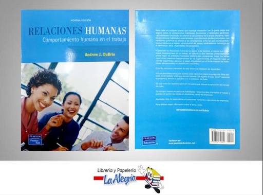 [9789702610809] RELACIONES HUMANAS COMPORTAMIENTO HUMANO  TEMATICA RECURSOS HUMANOS AUTOR DUBRIN ANDREW EDITORIAL PEARSON