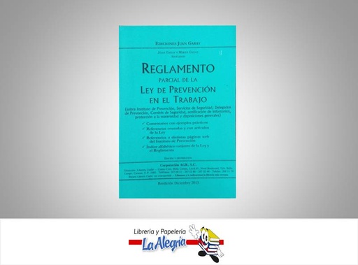 [9789801224785] REG. PARCIAL DE LA LEY DE PREVENC  TEMATICA LEYES AUTOR GARAY JUAN EDITORIAL CORPORACION AGR SC