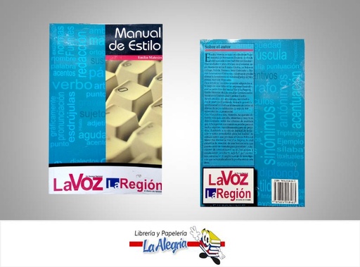 [9789801258483] MANUAL DE ESTILO  TEMATICA EDUCACION AUTOR MATERAN, EMILIO EDITORIAL LA VOZ DE LA REGION