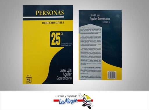 [9789802442553] DERECHO CIVIL I PERSONAS  TEMATICA DERECHO AUTOR AGUILAR, JOSE EDITORIAL UCAB