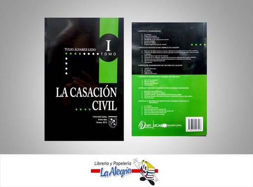 [9789802447428] LA CASACION CIVIL TOMO I  TEMATICA DERECHO AUTOR ALVAREZ, TULIO EDITORIAL UCAB
