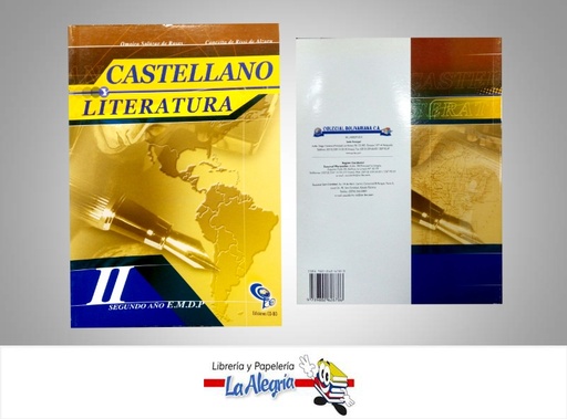 [9789802626786] CASTELLANO Y LITERATURA II ANO EMDP  TEMATICA EDUCACION AUTOR SALAZAR OMAIRA EDITORIAL COLEGIAL BOLIVARIANA