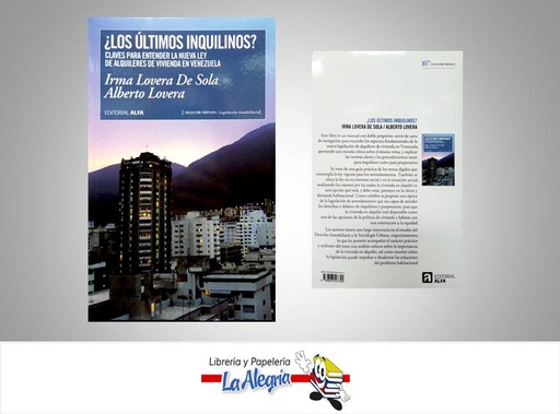 [9789803543792] LOS ULTIMOS INQUILINOS  TEMATICA DERECHO AUTOR LOVERA ALBERTO EDITORIAL ALFA