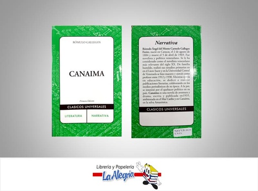 [9789803662325] CANAIMA  TEMATICA NOVELAS AUTOR GALLEGOS ROMULO EDITORIAL CLASICOS UNIVERSALES