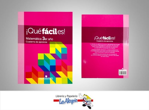 [9789804110429] QUE FACIL ES MATEMATICA 3ER AÑO CUADERNO DE EJERCICIOS TEMATICA MATEMATICA EDITORIAL SABER
