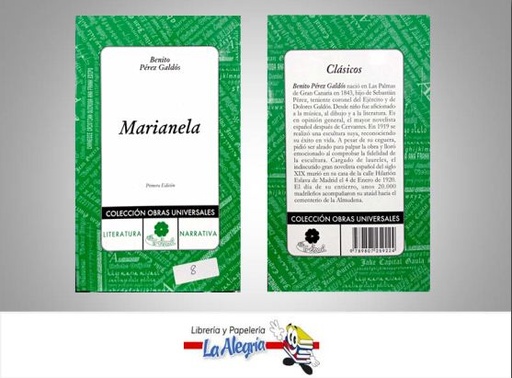 [9789807259224] MARIANELA  TEMATICA NOVELA AUTOR BENITO PEREZ GALDOS EDITORIAL EL TREBOL
