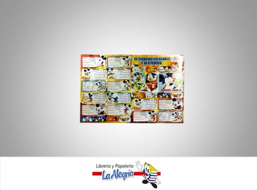 [9790540358891] ETIQUETA ESCOLAR 14 UNIDADES MICKEY MOUS MARCA S/M   