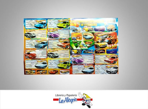 [9790547591529] ETIQUETA ESCOLAR 14 UNIDADES HOT WHEELS MARCA S/M   