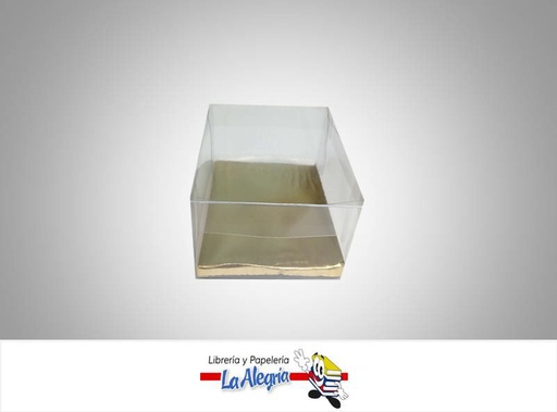 [9X10X5] CAJA ACETATO 9,5X10,5X5CM BASE DORAD UND MARCA S/M   