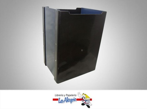 [ACRI050] PAPELERA ACRILICA MEDIANA NEGRO C/AZUL MARCA S/M   