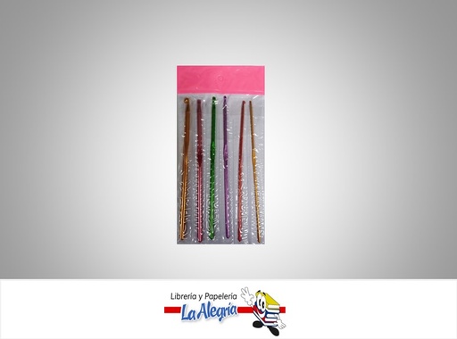 [ACROCHET] AGUJA TEJER SET 6 PZADE 2MM A 4.5MM MARCA MURANO   