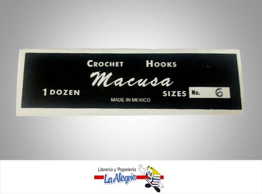 [ACROCHET6] AGUJA CROCHET MACUSA N6 MARCA MACUSA   