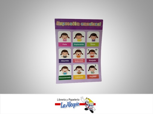 [AFEDUCTIVO01] AFICHE EDUCATIVO EXPRESION EMOCIONAL 42X28CM MARCA S/M
