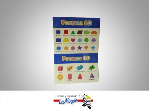[AFEDUCTIVO02] AFICHE EDUCATIVO FORMAS 2D 42X28CM MARCA S/M