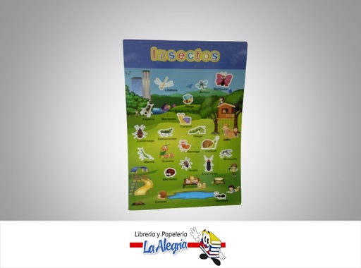 [AFEDUCTIVO04] AFICHE EDUCATIVO INSECTOS 42X28CM MARCA S/M