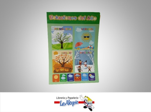 [AFEDUCTIVO12] AFICHE EDUCATIVO ESTACIONES DEL AÑO 42X28CM MARCA S/M