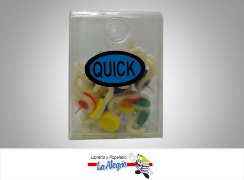 [AL003] CHINCHE TIPO GANCHO COLORES 20UND MARCA QUICK   