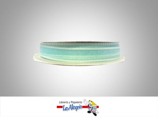 [B56203065] CINTA ORGANZA 13MM TURQUESA XMETRO MARCA S/M   